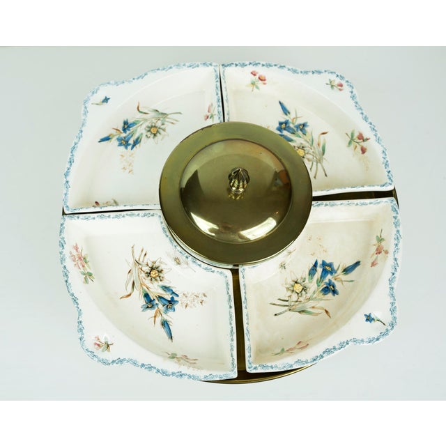 Vintage Circa 1898 Waechtersbach Pedastel Lidded Divided Serving Piece For Sale - Image 4 of 16