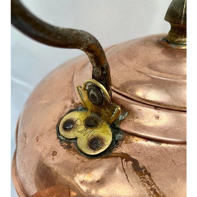 Traditional Early 1900s Copper Tea Kettle For Sale - Image 3 of 10