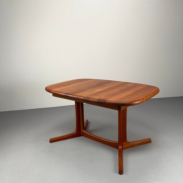 Dyrlund Superelliptical Teak Dining Table with Extension from Dyrlund, Denmark, 1970s For Sale - Image 4 of 16