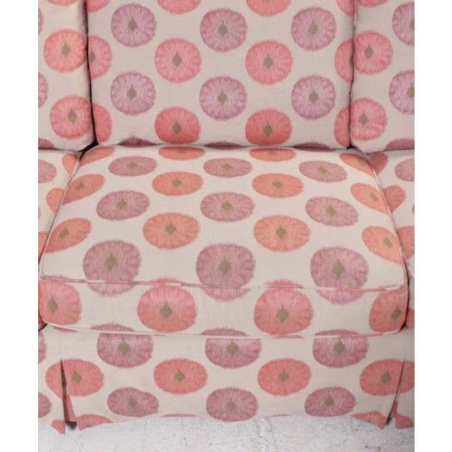 Wood Circa 1980s Custom Upholstered Three Seat Sofa In The Manner of Donghia For Sale - Image 7 of 9