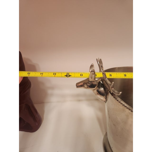 Metal Stag Head Wine Bottle Holder/Ice Bucket For Sale - Image 7 of 7