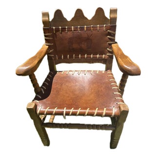 1930s Authentic Imperial Monterey-Style "Donkey" Host Armchair For Sale