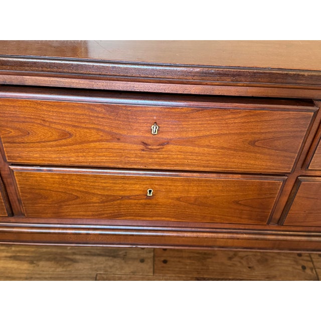 Antique English Mahogany Sideboard / Server, C. 1905 — 6 Drawers, 61″ W For Sale - Image 11 of 12