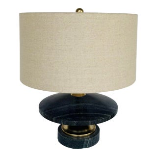 Currey & Company Modern Black Marbel Jebel Table Lamp For Sale