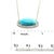 Metal Persian Turquoise Diamond Halo Pendant with Chain 14k WG 8.1 TCW Certified For Sale - Image 7 of 7