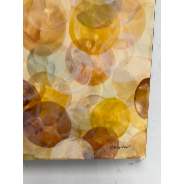 Design Plus Gallery present an Original Artwork by Craig Alan. A ray of overlapping circles of warm colors. A custom...