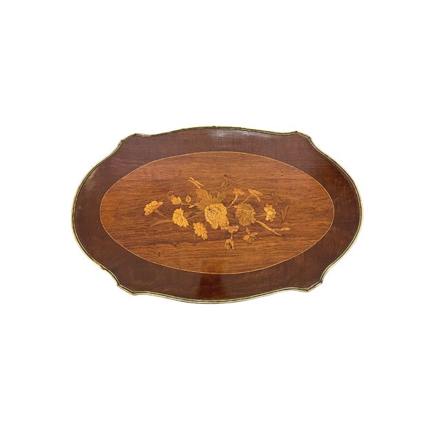 French Side Table with Marquetry, 1920s For Sale - Image 3 of 12