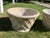 Delightful pair of planters in cast cement with a basket weave design Large size 19 x 19 x 12 H There is a drain hole in...