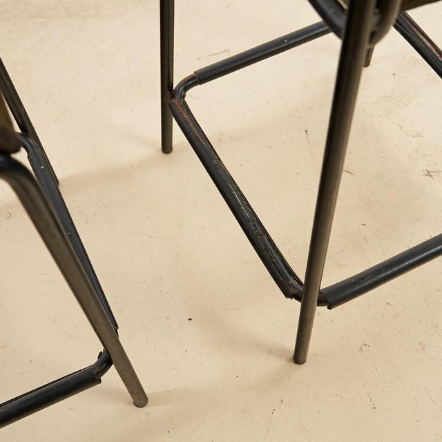 Vintage Metal Stools, Set of 2 For Sale - Image 6 of 7