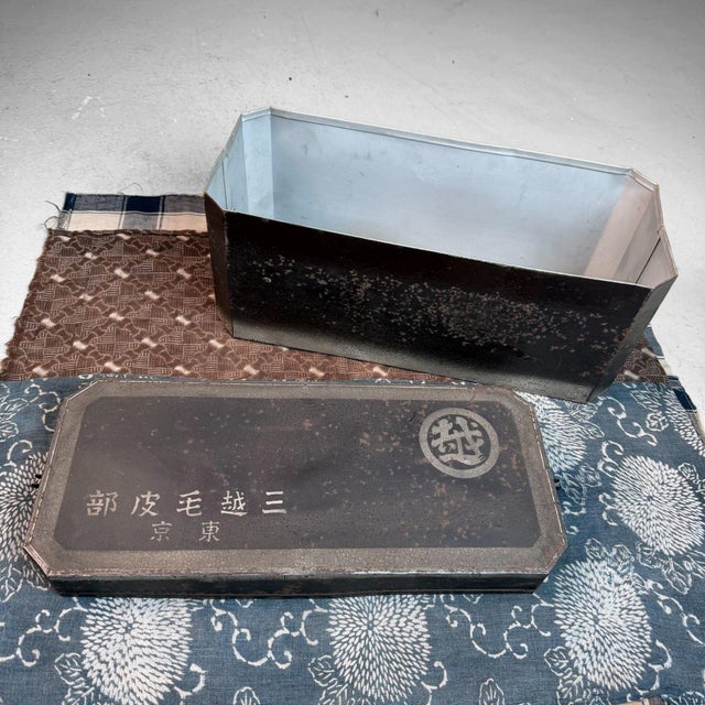 Japanese Metal Storage Box from Mitsukoshi, Tokyo, 1950s For Sale - Image 6 of 15