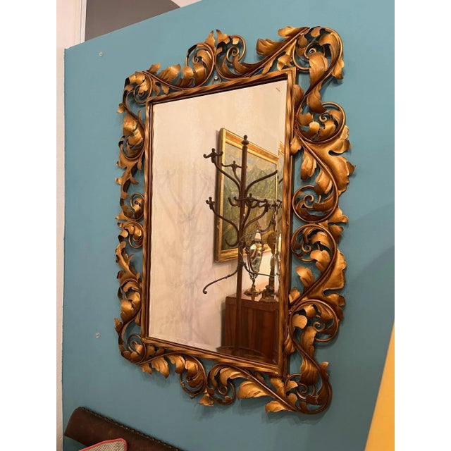 1920s Vintage Metal Mirror, 1920s For Sale - Image 5 of 9