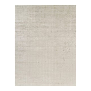 Rug & Kilim’s Oversized Contemporary Textural Solid Rug in Light Beige Tones - 12x16 For Sale
