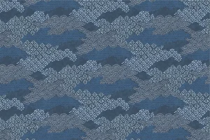 Shoal Bay Indigo Fabric by the Yard