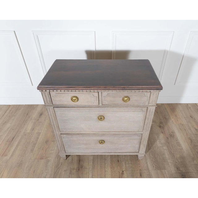 Gustavian (Swedish) Mid 20th Century Swedish Gustavian Painted Chest of Drawers For Sale - Image 3 of 8