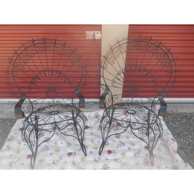 Salterini Stunning Salterini 3 Piece Peacock Patio Set For Sale - Image 4 of 7