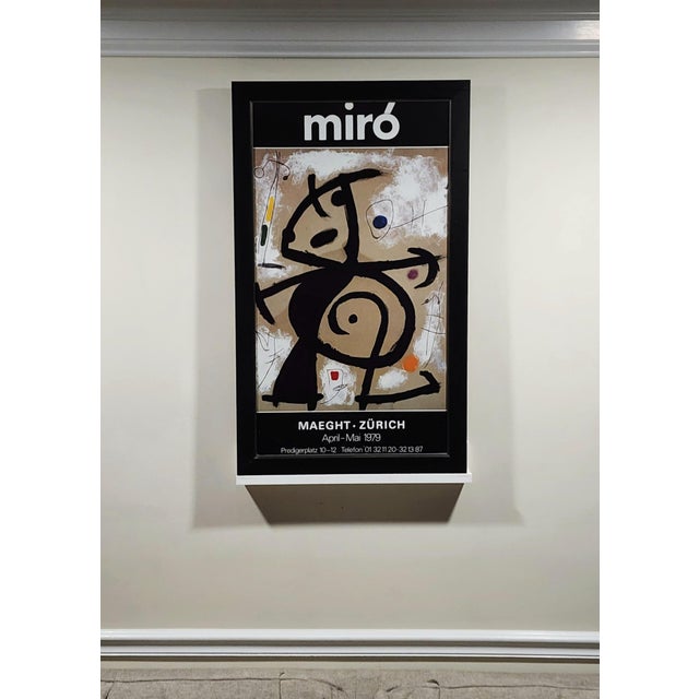 Exceptional original 1979 Joan Miró limited edition exhibition lithograph. Published by the Galerie Maeght for the...