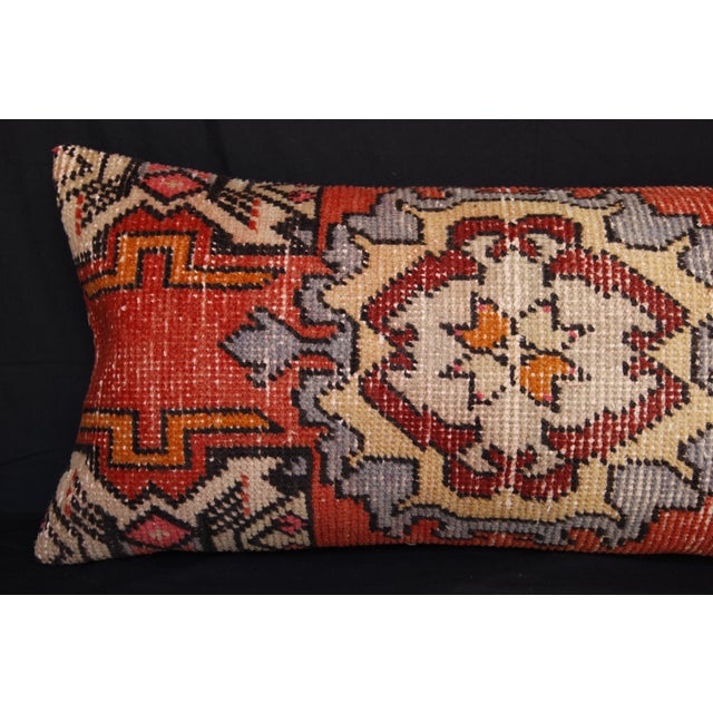 Handmade Traditional Turkish Rug Pillow Cover -15'' X 33'' For Sale In Tampa - Image 6 of 11