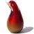 Beautiful vintage Murano hand blown Sommerso ruby red over golden copper aventurine and gold flecks accents Italian art...