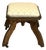 Antique, Oak With Spoon-Carvings, Victorian-Era or Eastlake Style Foot/Vanity Stool, Cabriole Legs, Centralized Drop-Pendant Under Seat, Circa 1890’s For Sale