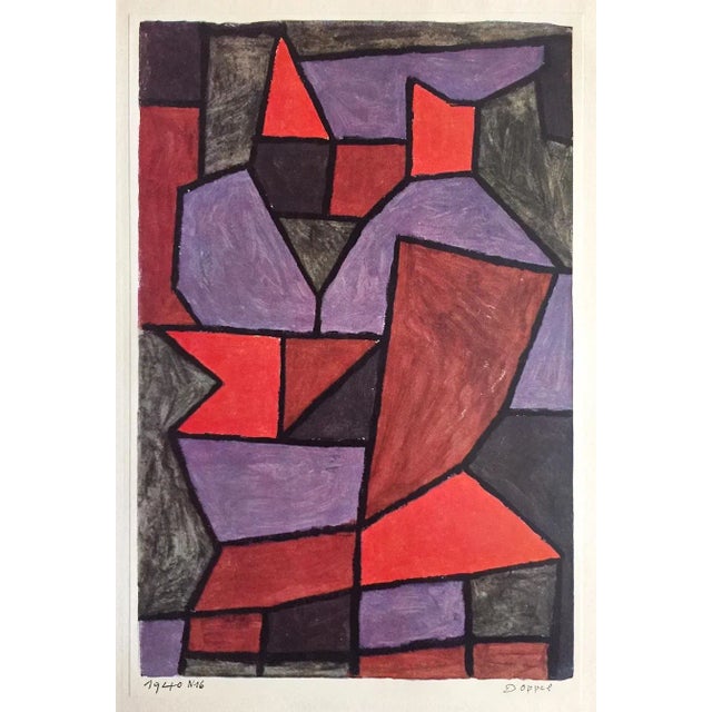 Purple Paul Klee Vintage 1960 1st Edition Modernist Lithograph Print " Double " 1940 For Sale - Image 8 of 9
