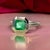 2010s Natural Solitaire Colombian Emerald Ring 6.5 14k W Gold 1.35 Cts Certified For Sale - Image 5 of 11