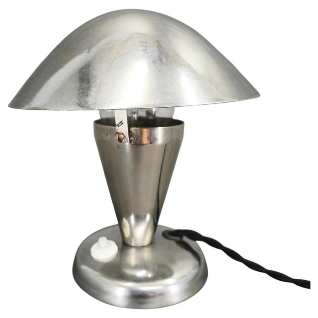 Bauhaus Chrome Table Lamp with Adjustable Shade, 1930s For Sale - Image 11 of 11