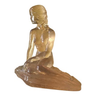 Vintage Dorothy Thorpe Cast Lucite Sculpture of a Nude Woman For Sale