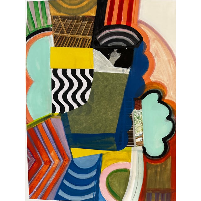 Contemporary Framed Original Contemporary Abstract Mixed Media Art by Michael Sanchez For Sale - Image 3 of 7