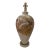 1970s Mid-Century Modern Ceramic Geometric Carved Lamp Base For Sale