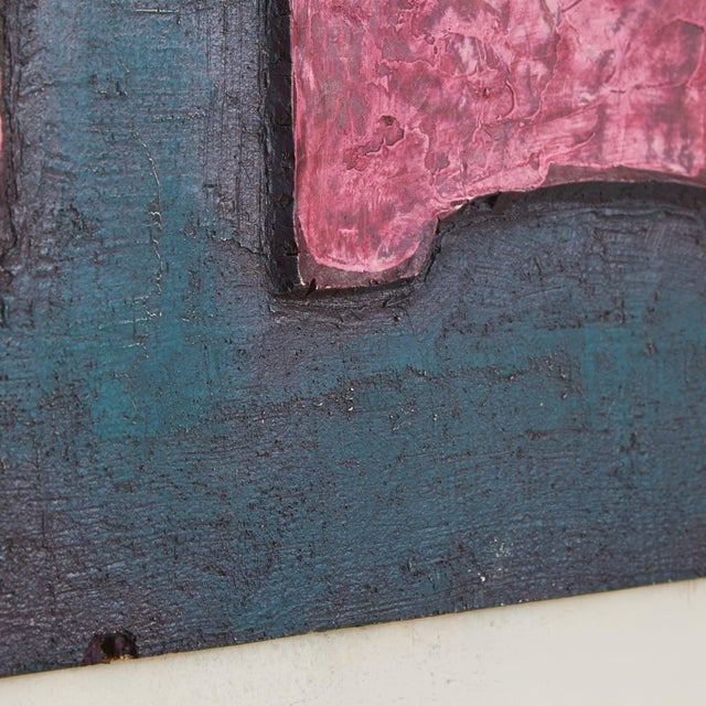 Paint Alessandro Bonato, Abstract Acrylic on Wood Painting, 1971 For Sale - Image 7 of 11