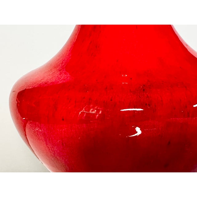 Handcrafted Red Studio Ceramic Jug Vase by Elly & Wilhelm Kuch, Germany, 1960s For Sale - Image 4 of 11
