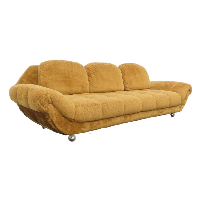 Mid Century Modern Long Gondola Sofa Adrian Pearsall Style 6387 For Sale