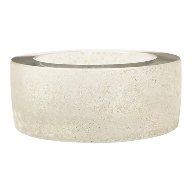 1980s Seguso Vetri d'Arte Bowl, Glass, Scavo, Signed For Sale