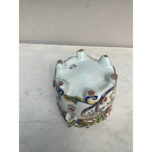 19th Century French Faience Cache Pot Desvres For Sale - Image 9 of 9