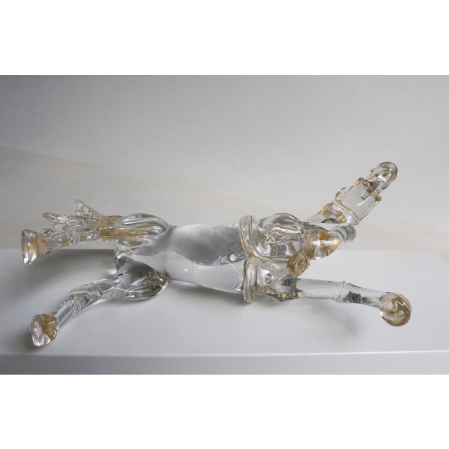 Mid-Century Italian Murano Glass Horse Sculpture with 24 Karat Gold by Arnaldo Zanella, 1970s For Sale - Image 15 of 18