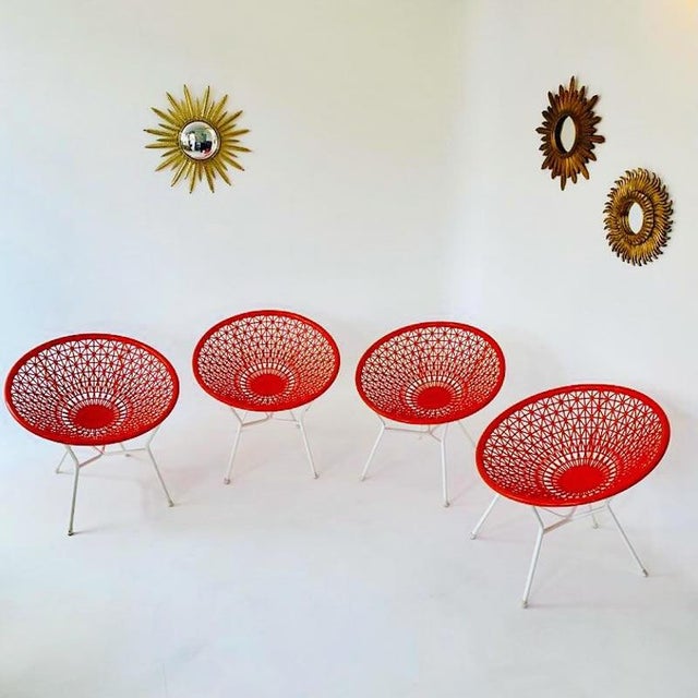 Outdoor Balloon Lounge Chairs, Italy, 1970s, Set of 4 For Sale - Image 6 of 7
