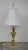 Hollywood Regency Brass Table Lamp with Fabric Shade from Unbekannt, 1970s, in Very Good conditions. Designed 1970 to 1979...