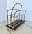 English Victorian Brass Wood Newspaper Magazine Rack For Sale - Image 18 of 18