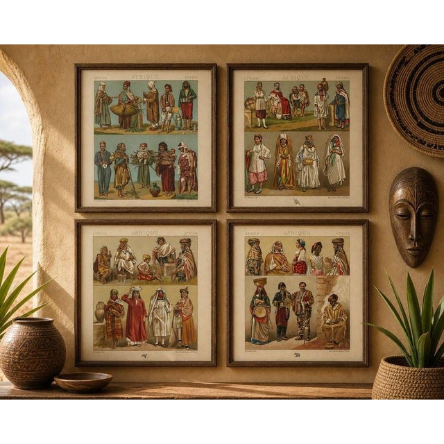 Racinet, Afrique: North African Costumes & Figures, 1888, Lithographs, Set of 4 For Sale - Image 6 of 9