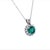 Natural Emerald Diamond Pendant With Chain 17.5" 14k White Gold 2 TCW Certified $5,950 216664 This is a Unique Custom Made...
