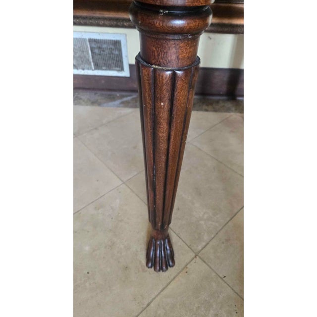 1980s Henredon Flame Mahogany Sideboard Buffet Credenza Hepplewhite Paw Foot Huntboard For Sale In Chicago - Image 6 of 8