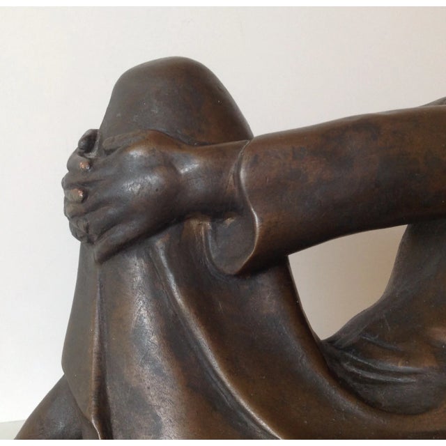 C1961 Austin Productions American Regional Female Sculpture Ala Dust Bowl Era With Angst For Sale - Image 10 of 11