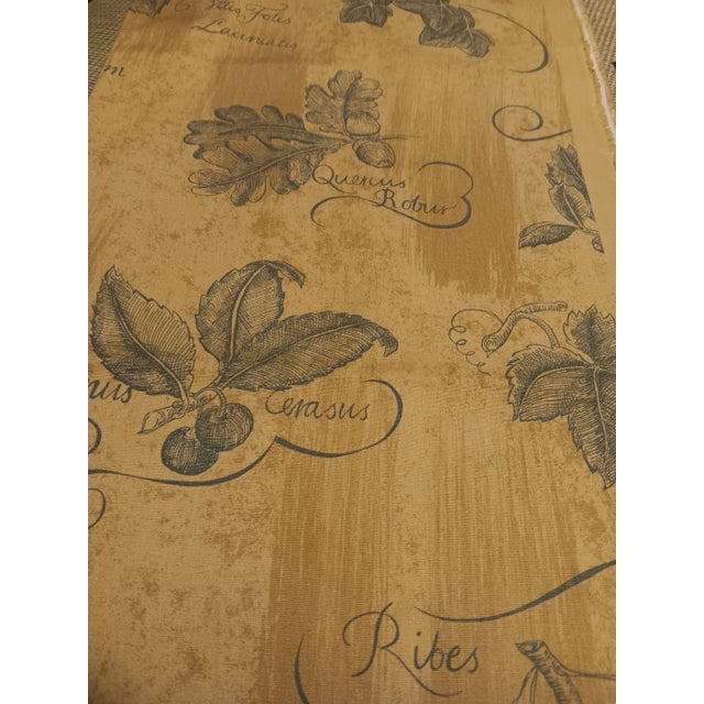 Delisting.Schumacher Designer Beige and Green Fabric-2+yards For Sale - Image 11 of 12