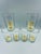 Rare Mid 20th Century Gold Leaf Monogram “R” Highball Glasses – Set of 6 For Sale - Image 4 of 12