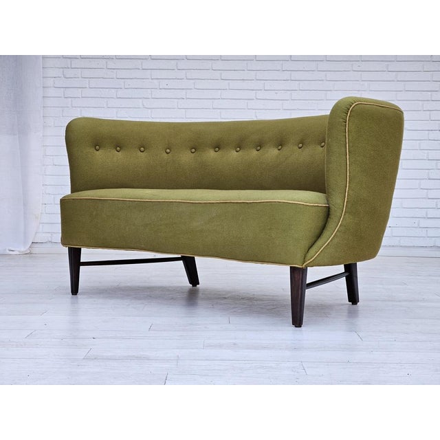 Wood Danish 2 Seater Sofa in Oak, 1960s For Sale - Image 7 of 17