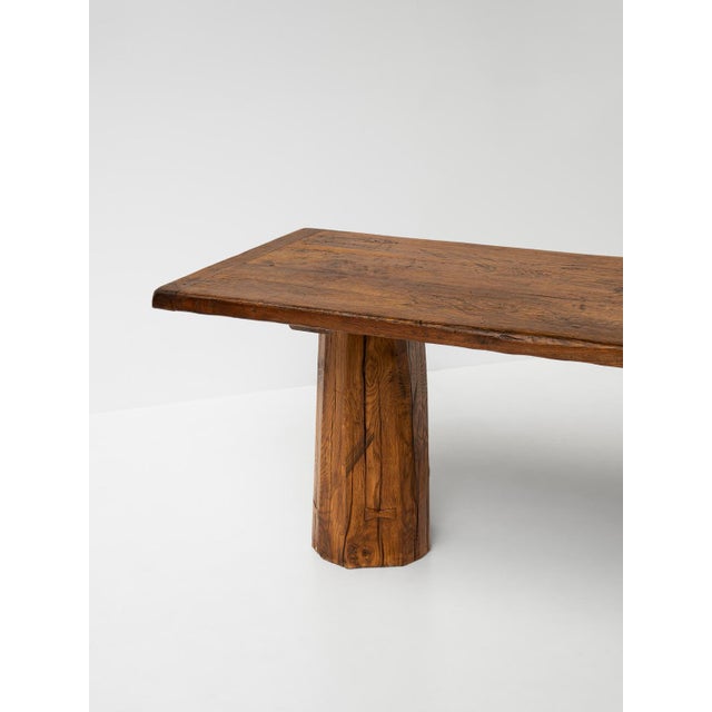 Sculptural Oak Desk, 1970s For Sale - Image 4 of 12