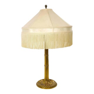 19th Century Gilt Bronze Candlestick Style Table Lamp For Sale