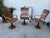 Arts & Crafts Antique Oak Courtroom Juror Chairs Set of 3 Cast Iron Base Early 1900s For Sale - Image 3 of 18