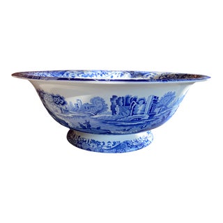 1990s Spode Basin Blue and White Bowl For Sale
