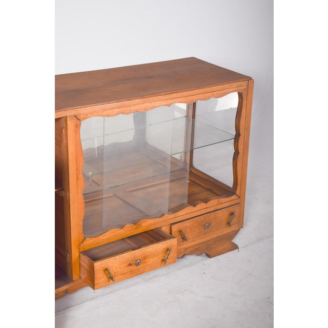 Wood Vintage European Sideboard with Display Case, 1920s For Sale - Image 7 of 13